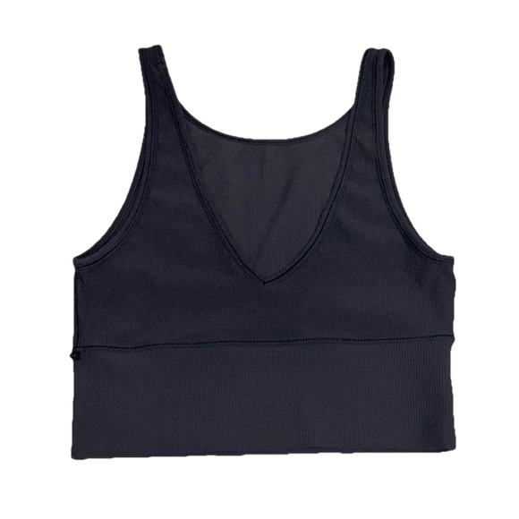 LULULEMON POWER PIVOT TANK TOP RIB BLACK SIZE 6 PTP 13.5” - Picture 4 of 7